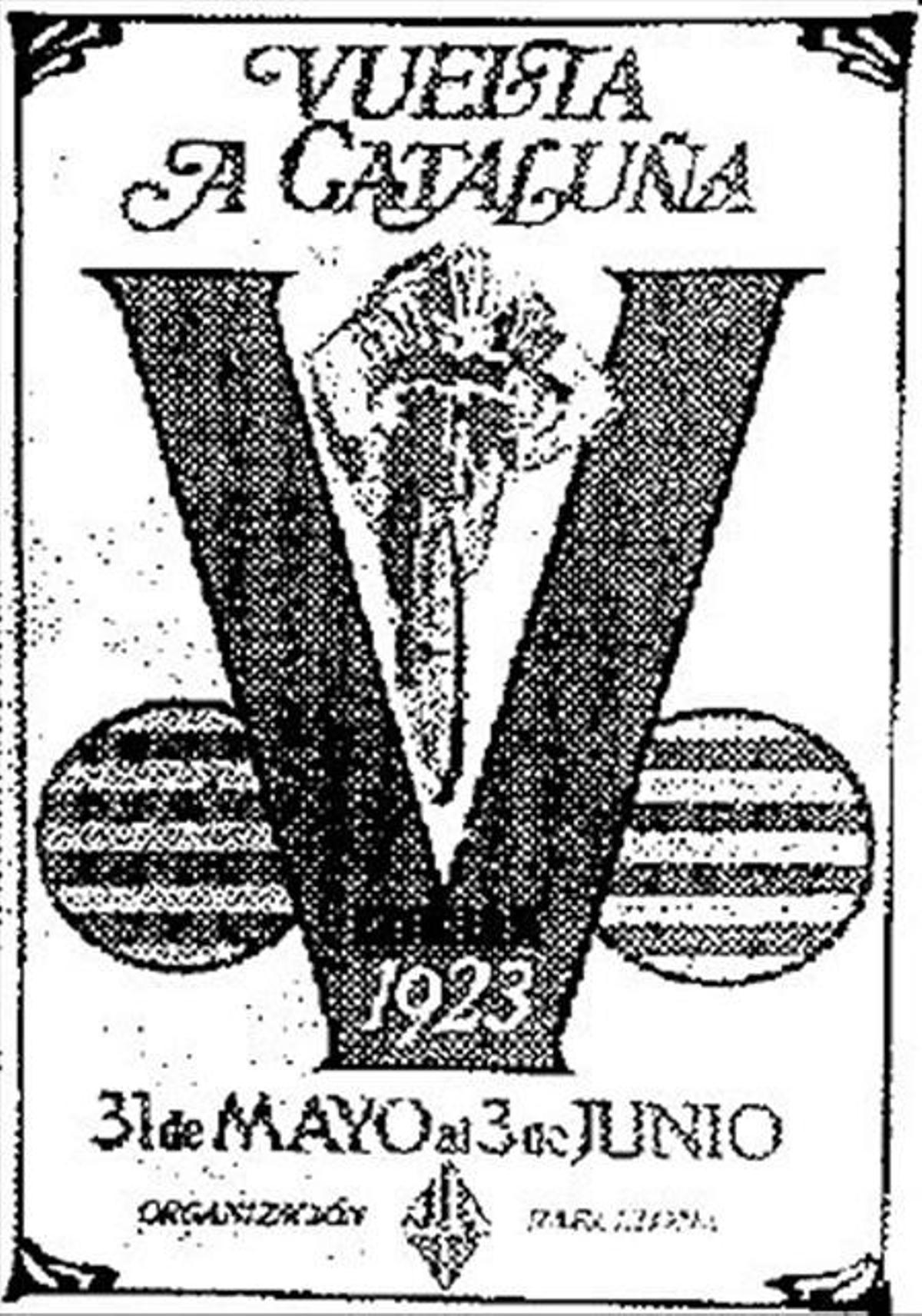 Cartel de la Volta Ciclista a Catalunya de 1923.