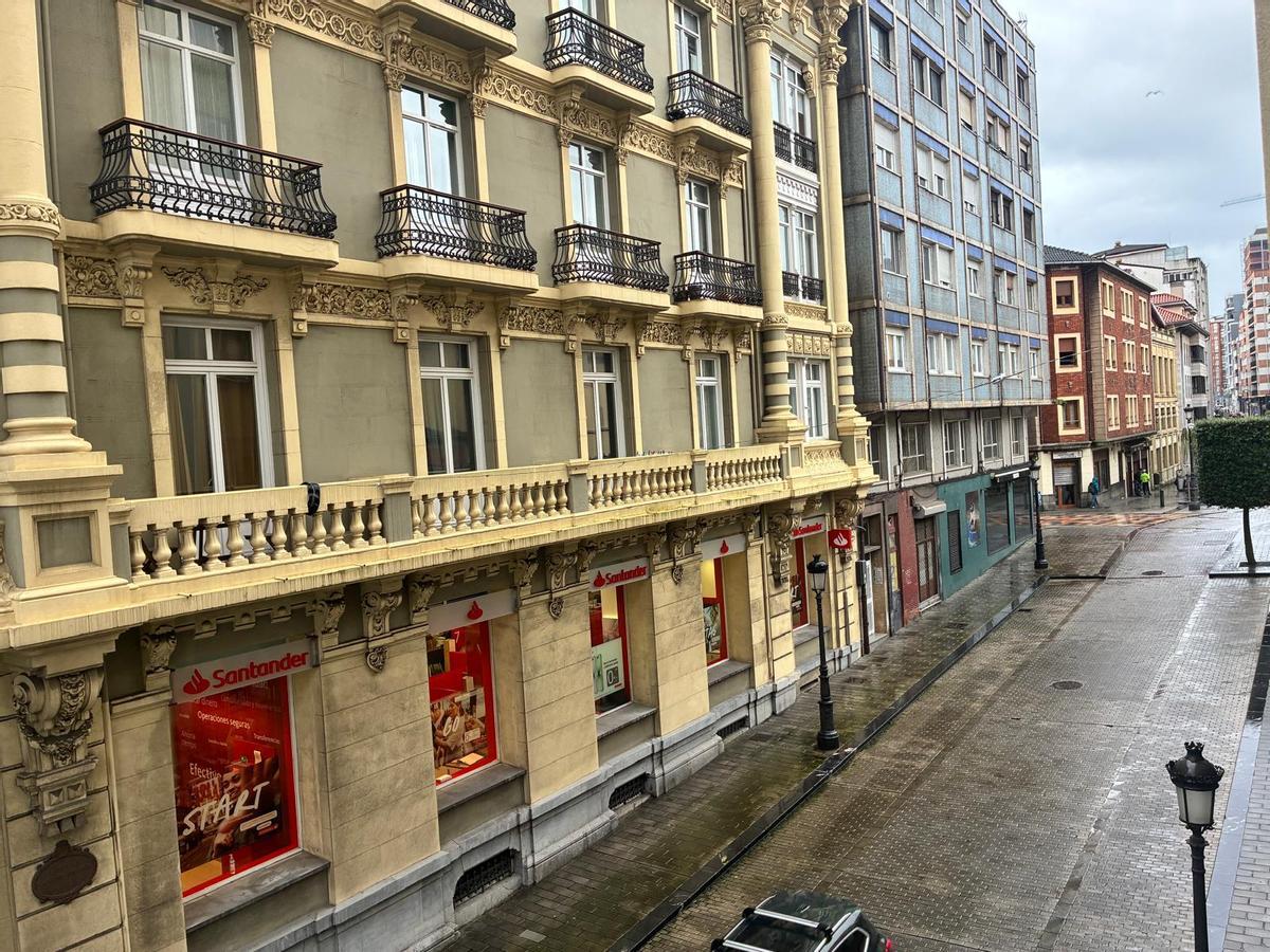 Calle de Carreño Miranda, en el barrio de Sabugo de Avilés.