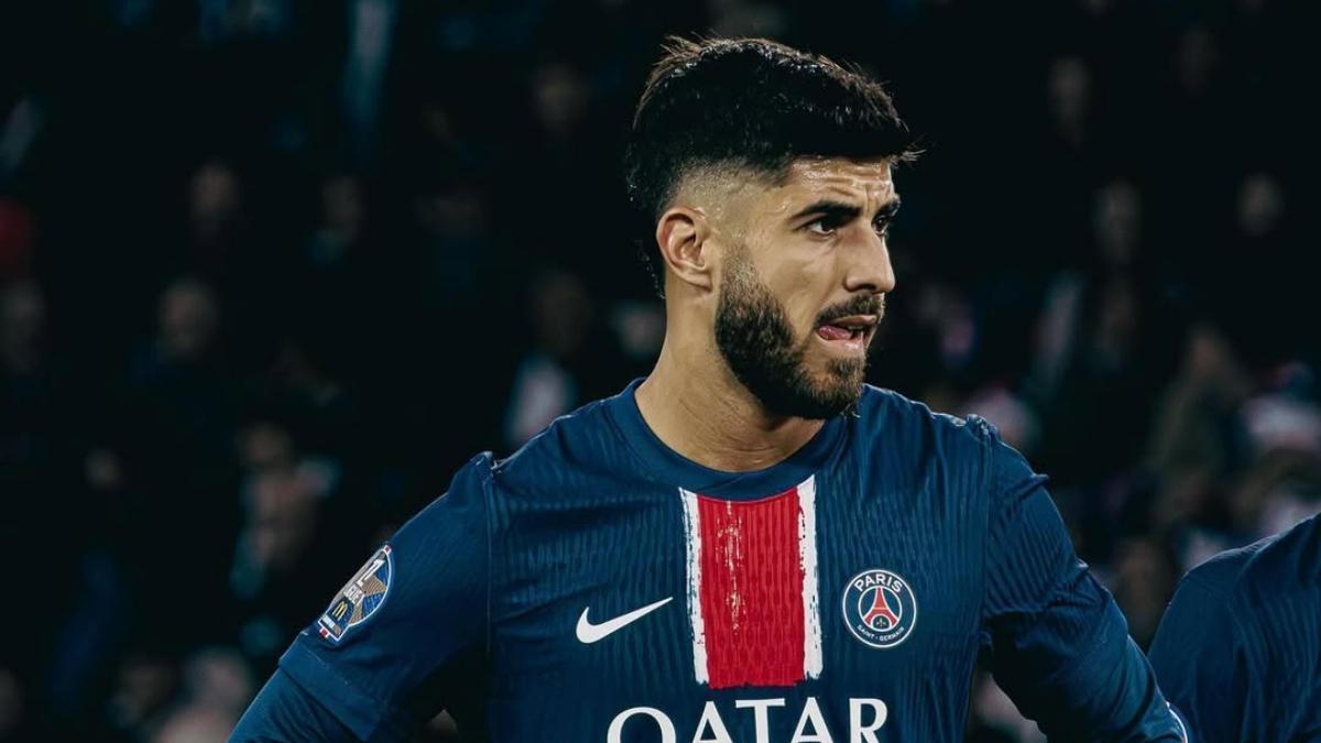 A Marco Asensio se le ha reducido el protagonismo con el PSG