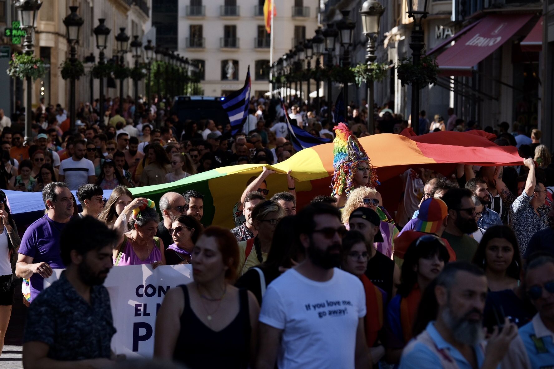 Marcha por el centro de Málaga por el Día Internacional del Orgullo LGTBI+