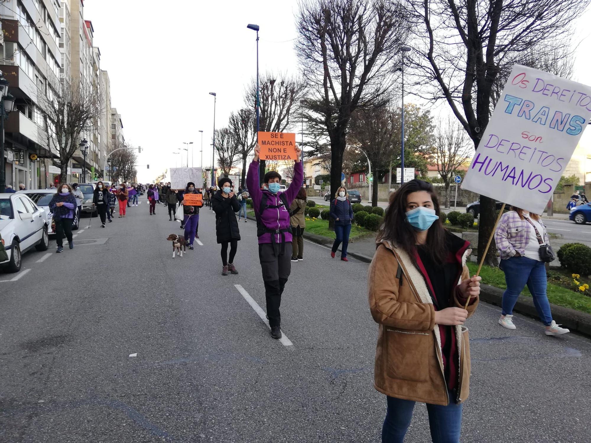 Las imágenes de la manifestación del día de la Mujer en Vigo