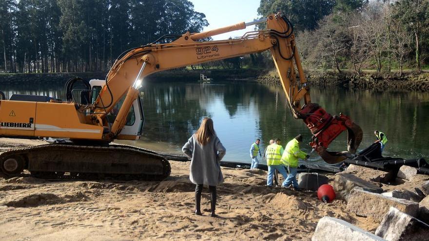 Obras a orillas del río