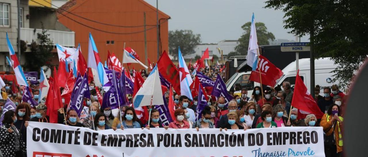 La manifestación en defensa de Thenaisie Provote celebrada el domingo.