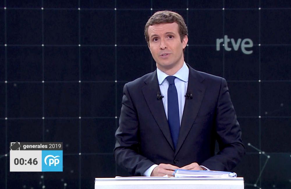 El debate electoral a cuatro de RTVE, en imágenes