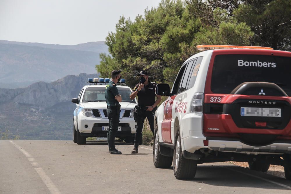 Incendio en la Vall de Gallinera