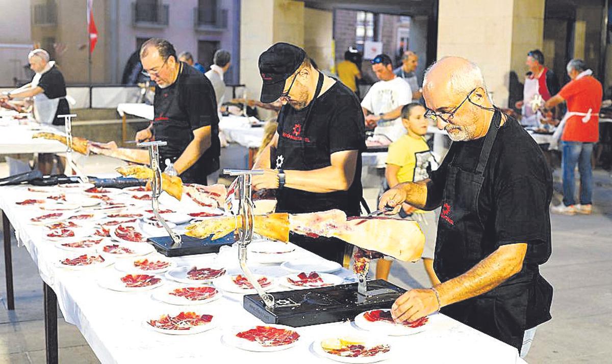 El jamón de Teruel fue protagonista gastronómico del día.