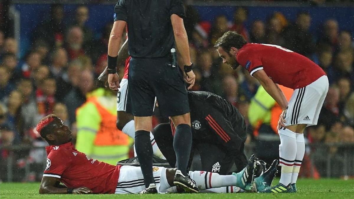 Pogba ha enfurismado a Jose Mourinho tras caer lesionado