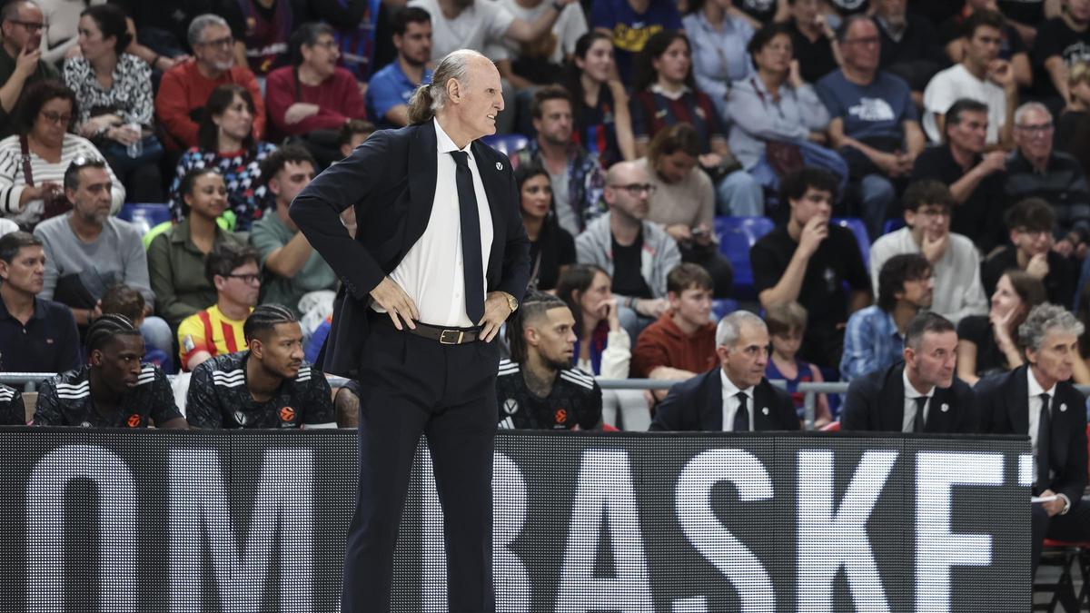 Dusko Ivanovic, técnico de la Virtus de Bolonia, este viernes en el Palau.
