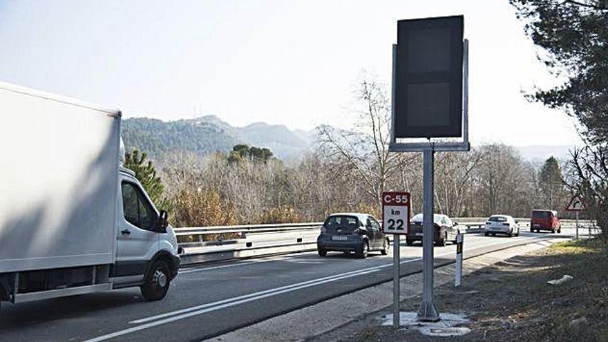 Tram que es projecta ampliar entre Castellgalí i Sant Vicenç de la carretera C-55