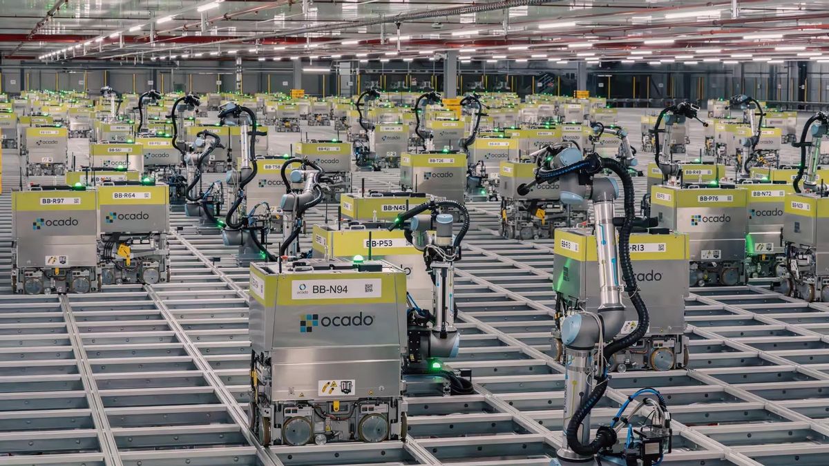 Tecnologia robótica de OCADO.