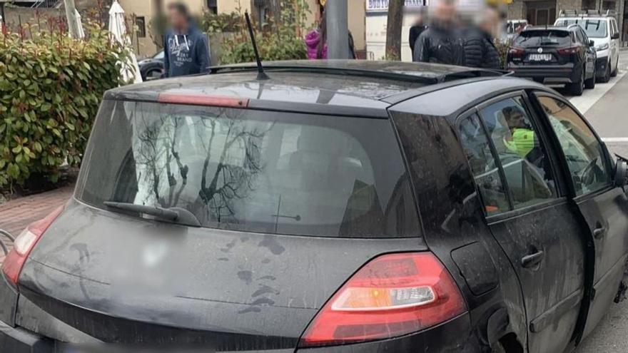 El cotxe accidentat a Sant Pau de Segúries. | MOSSOS