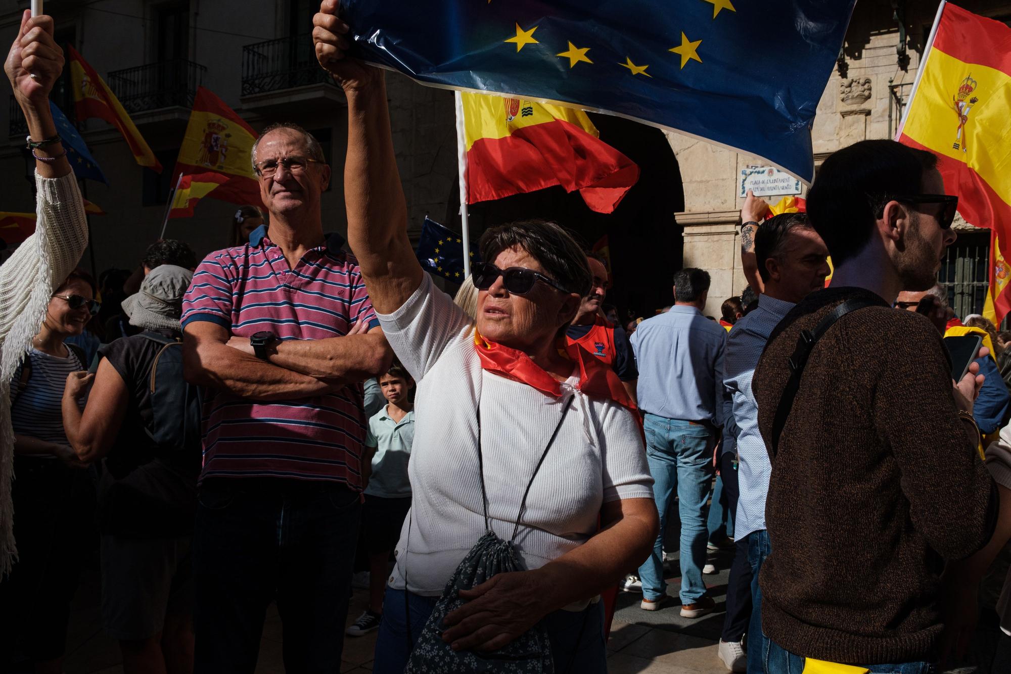 Concentración contra la amnistía en Alicante