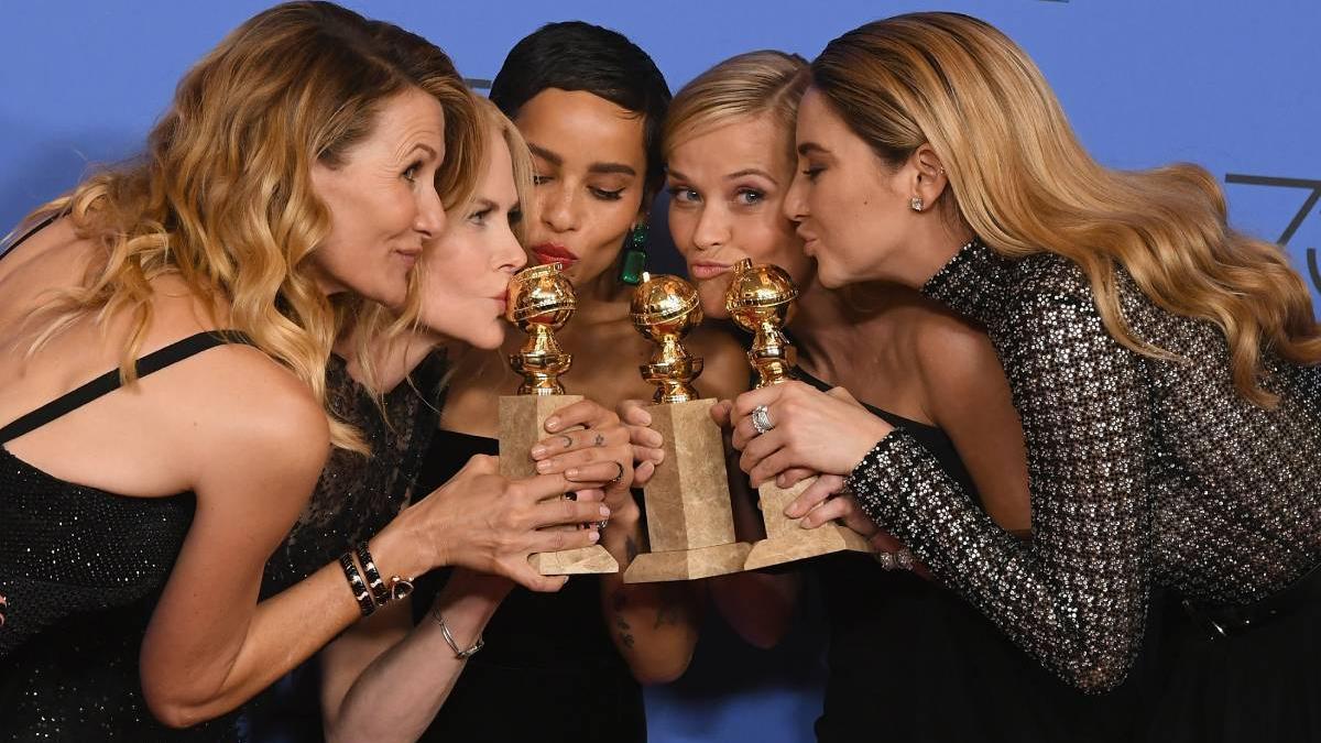 Laura Dern, Nicole Kidman, Zoe Kravitz, Reese Witherspoon y Shailene Woodley en los Globos de Oro 2018