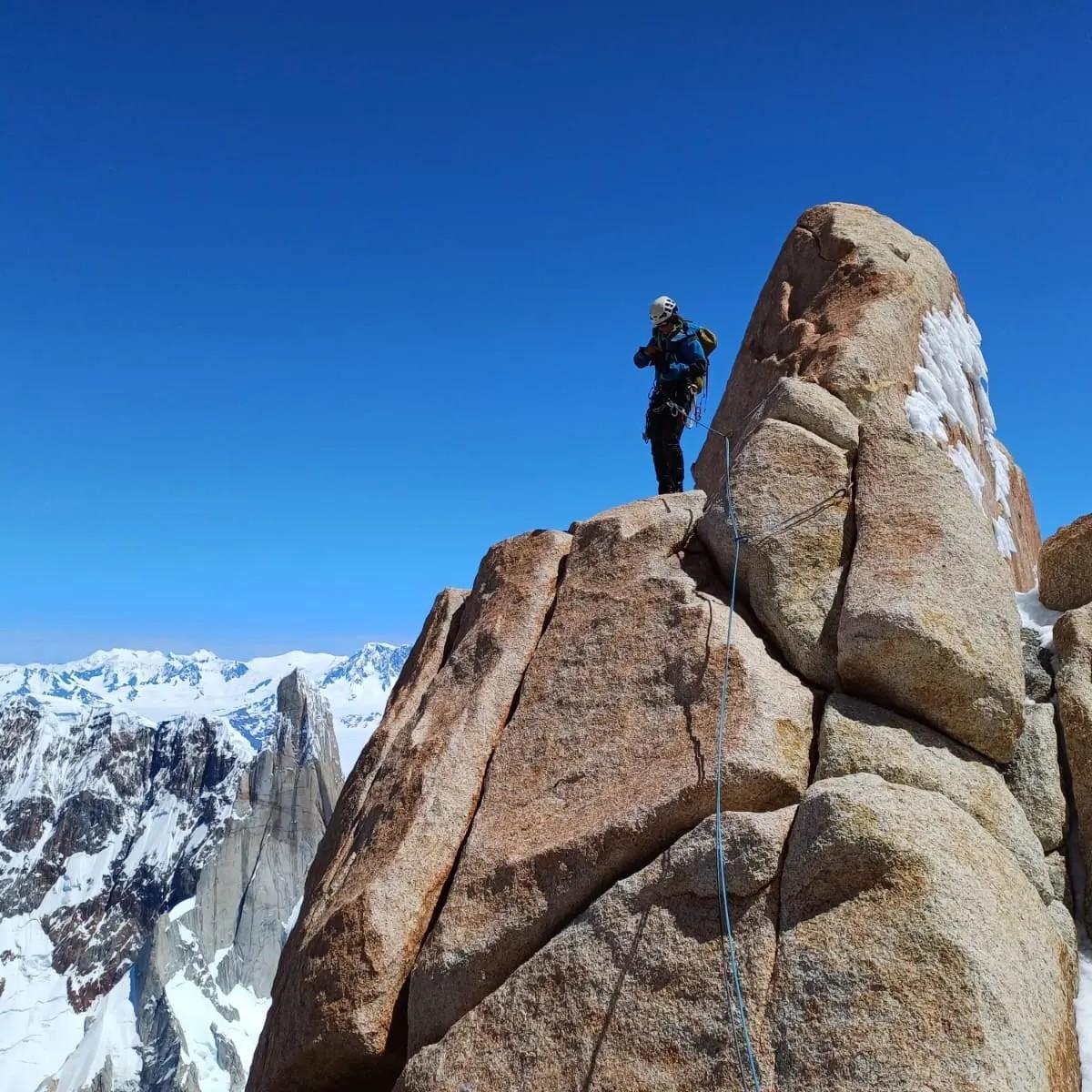 En la cima.