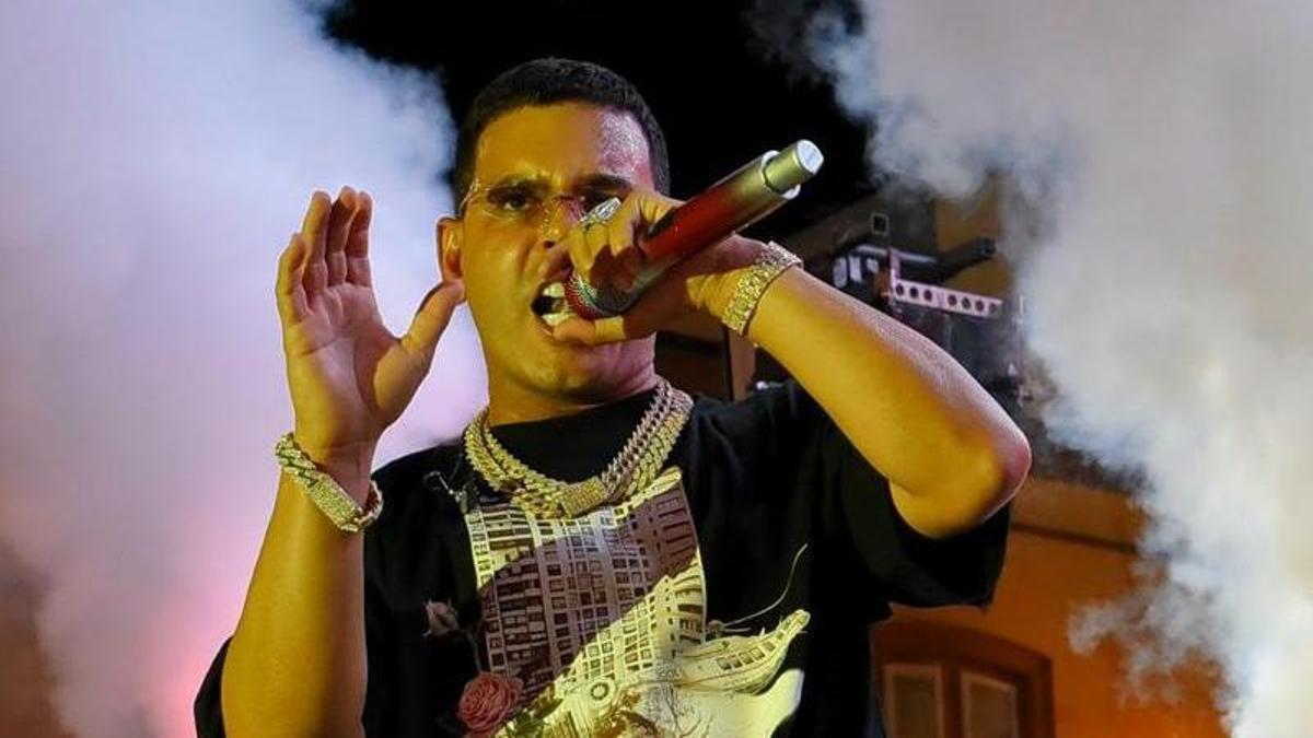 Tito El Bambino durante su actuación en Güímar.