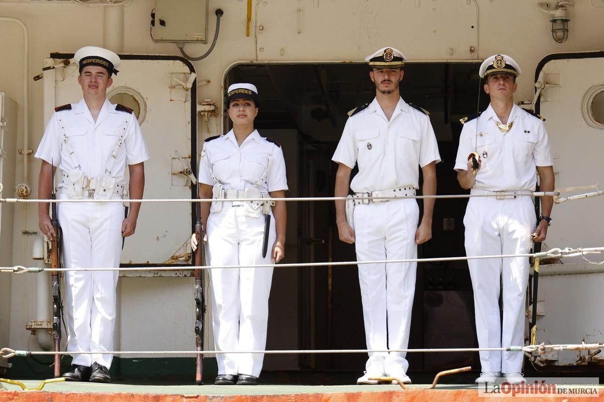 La llegada del buque Hespérides al Puerto de Cartagena, en imágenes