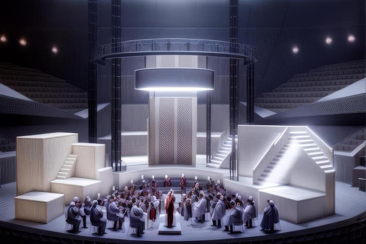 Recreación escénica de la ópera 'Turandot'.