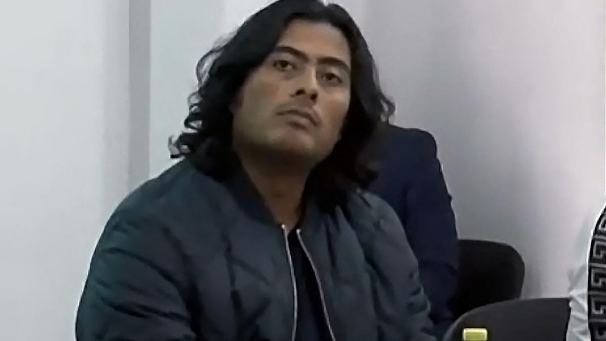 Nicolás Petro, durante una audiencia en el tribunal, el pasado domingo en Bogotá.
