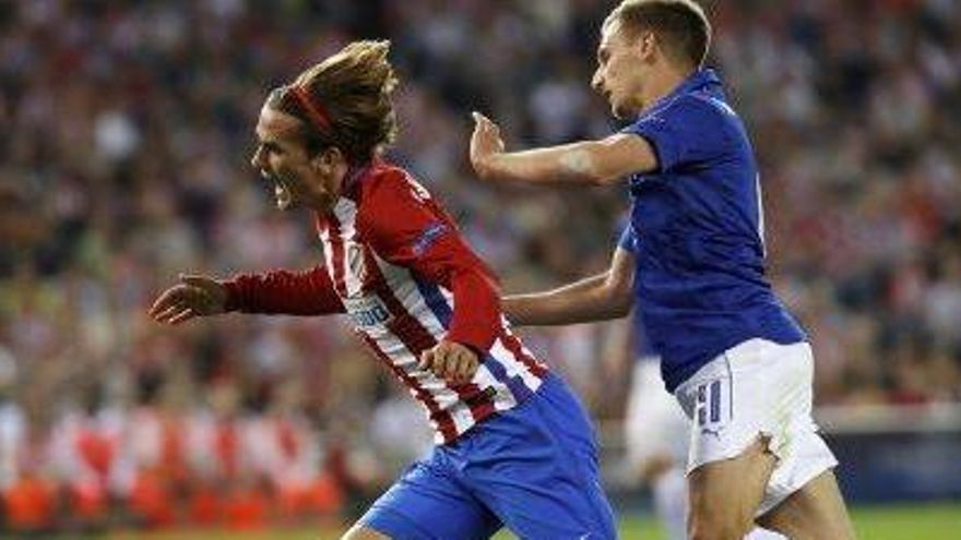 El penal d&#039;Albrighton a Griezmann, la jugada decisiva del partit