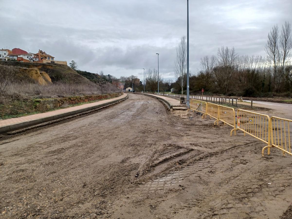 Carretera del Caracol en obras.