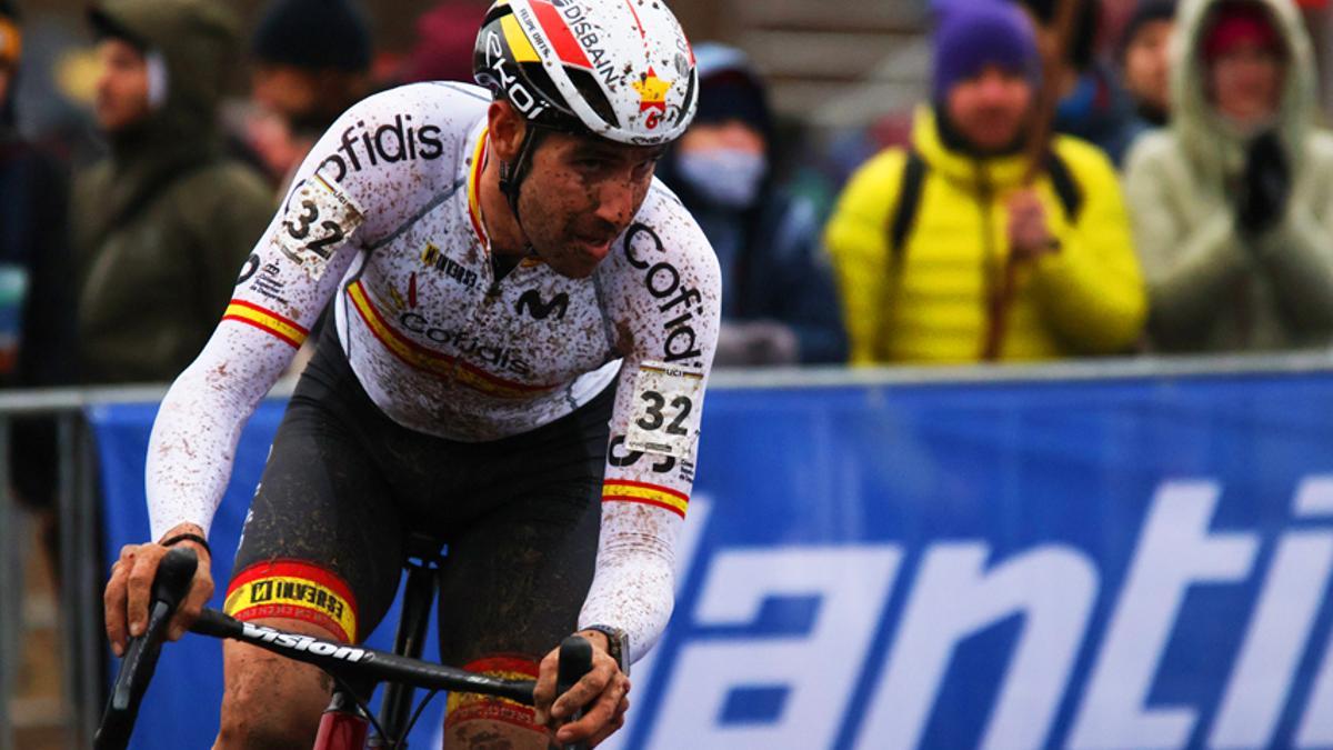 Felipe Orts, durante el Mundial de ciclocrós disputado en Chequia