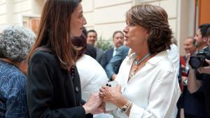 La ministra de Justicia, Pilar Llop, y la ex fiscal General del Estado Dolores Delgado.