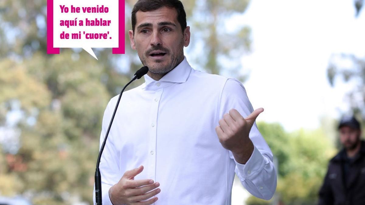 Iker Casillas sale del hospital con el corazón contento