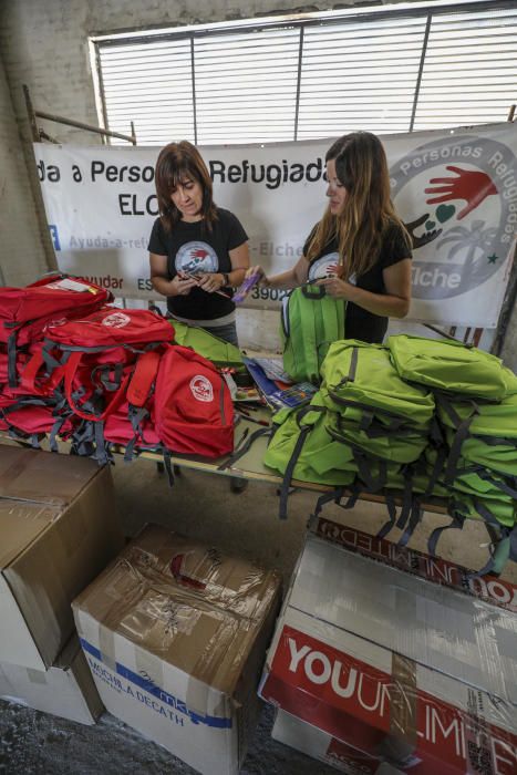 Mochilas solidarias de Elche para Siria