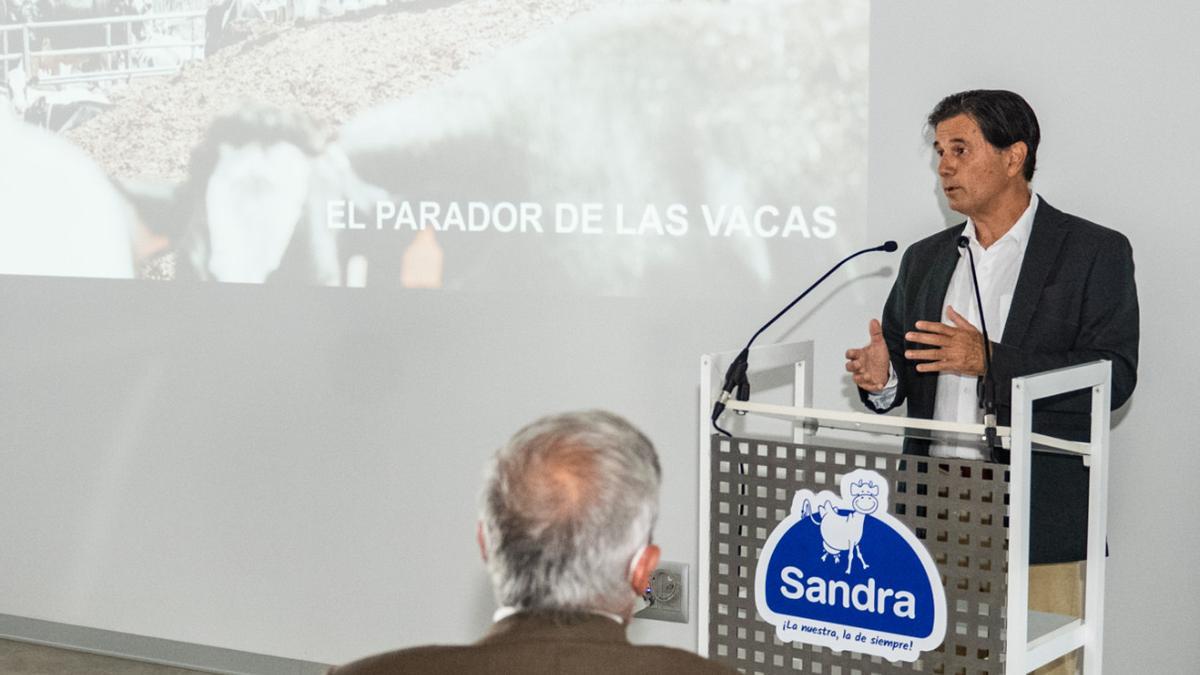 Esteban Banús, en una presentación de su explotación ganadera.