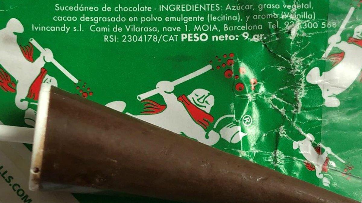 Envase del paraguas de chocolate que contiene alérgenos no declarados