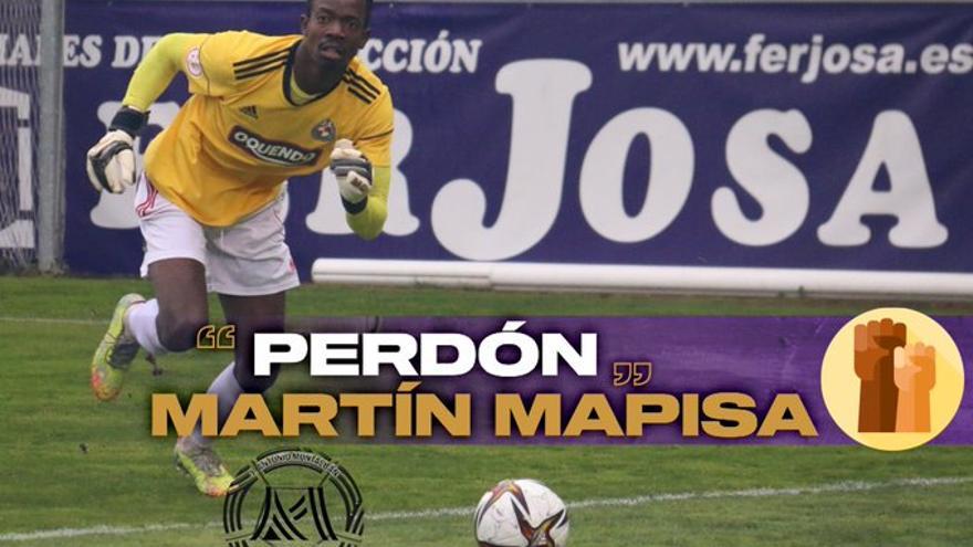 El portero del Zamora CF cedido a la Llanera, Martín Mapisa, recibe insultos racistas