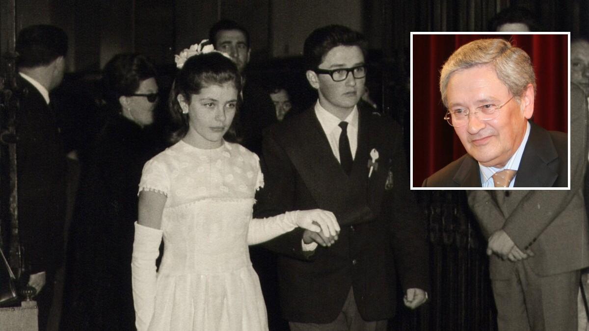 Un joven Fernando Ónega acude en 1964 al acto de entrega de los premios Minerva en el Hostal dos Reis Católicos