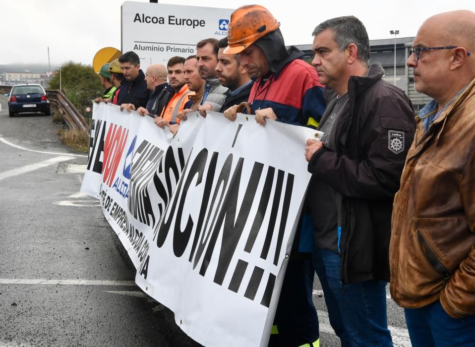 Manifestación de trabajadores de Alcoa en A Coruña