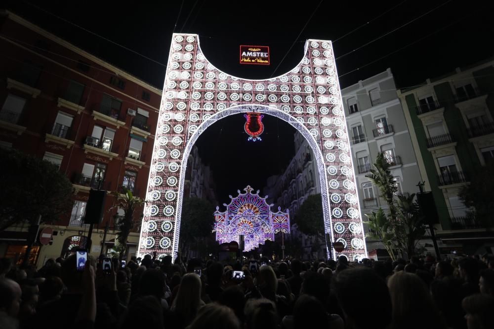 Encendido de luces de la falla Sueca-Literato Azorín