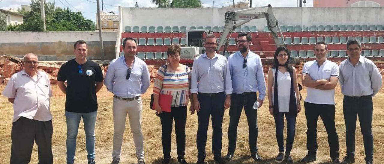 El alcalde de Palma visitó las instalaciones del campo de Verge de Lluc.