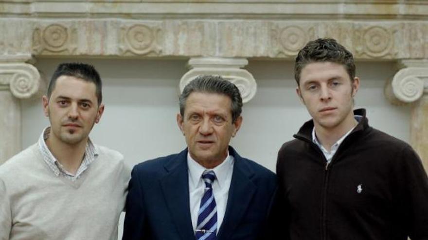 Jesús Villar, Pascual Mezquita y Diego Luna.