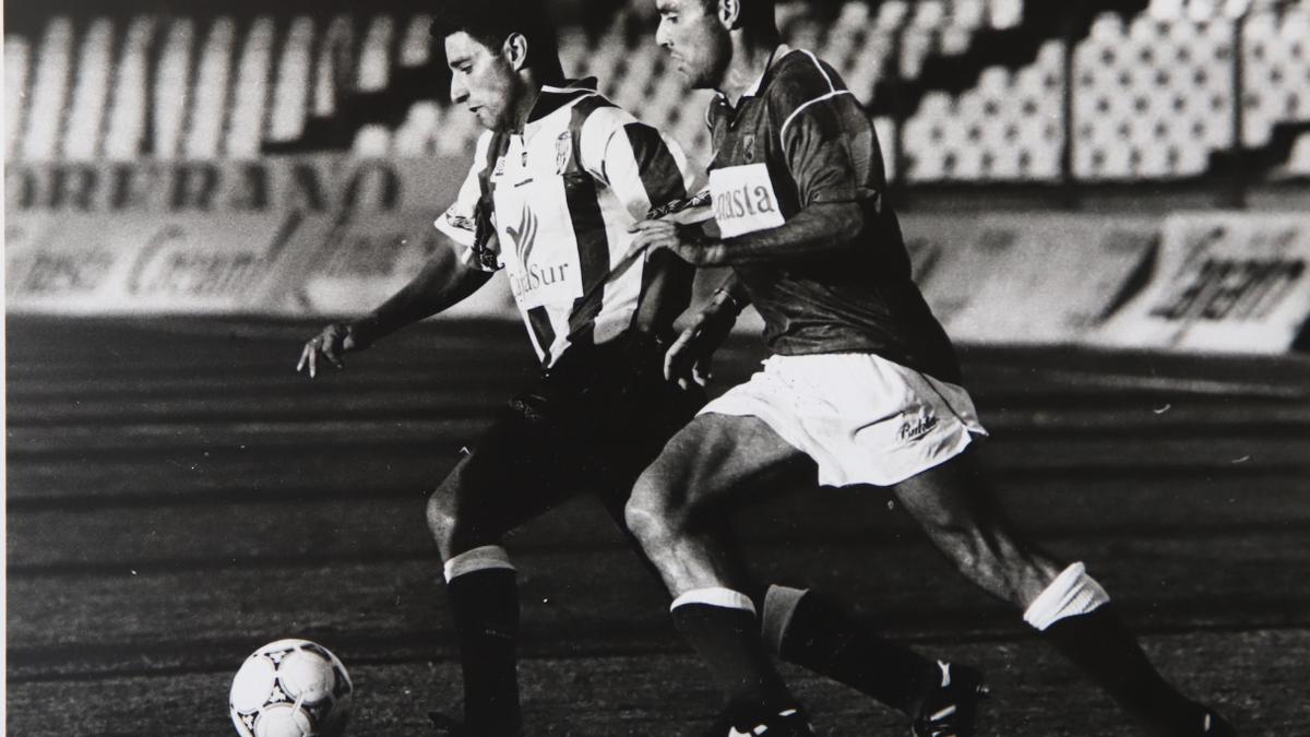 Javi Prieto, en el partido Xerez CD-Córdoba CF en Chapín en la temporada 94-95.