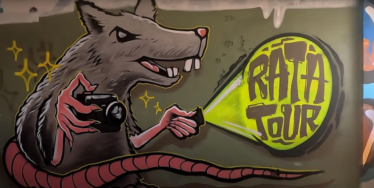 Capture of the video where you can see Erik Air's graffiti dedicated to Ratatour