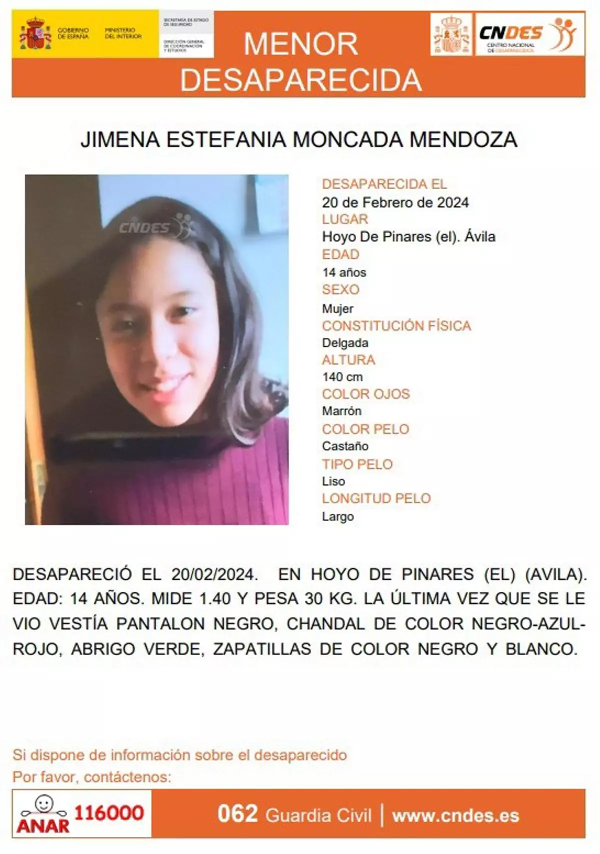 Hallan en Madrid a la menor desaparecida en Ávila
