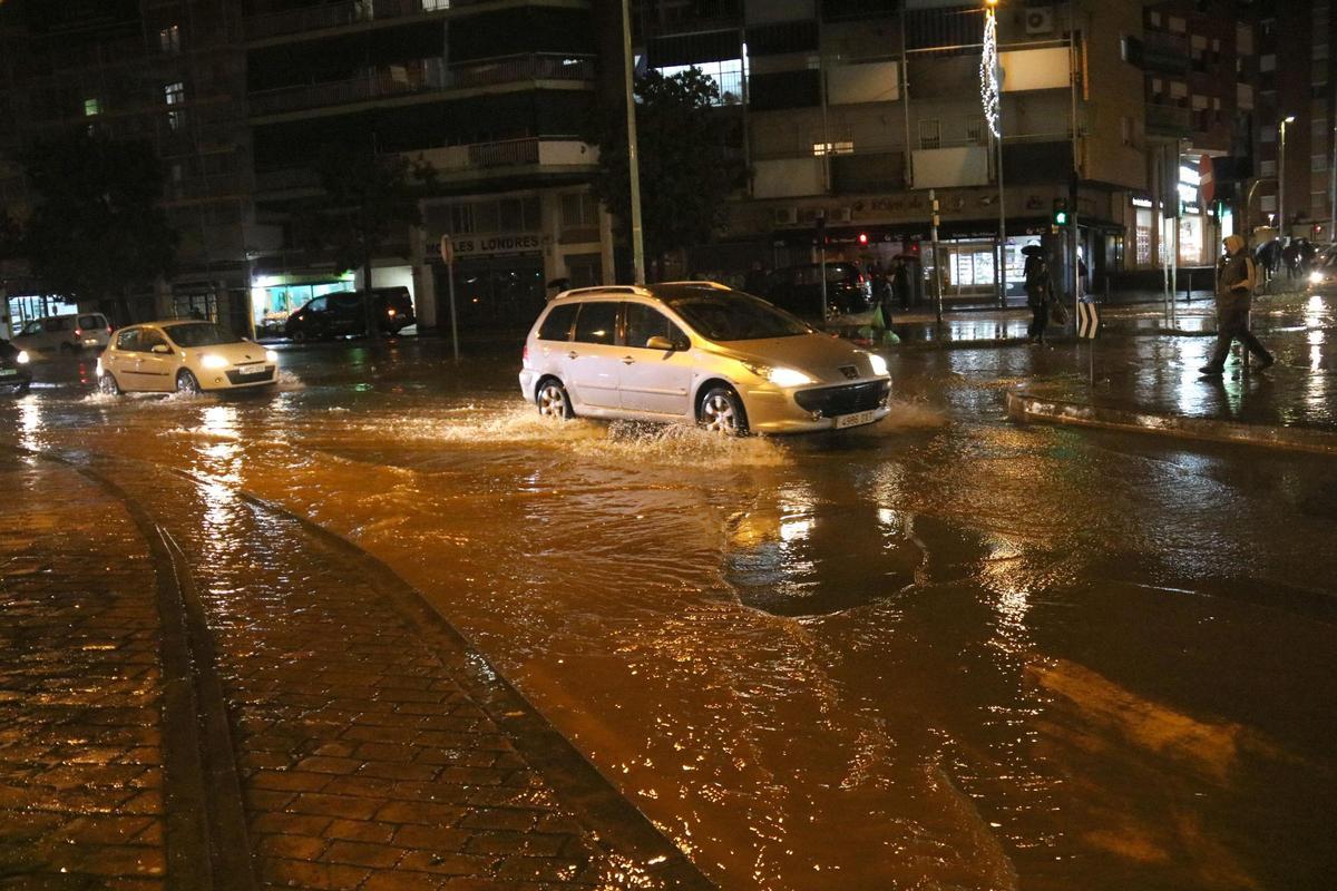 Lluvias en el centro de Barcelona este martes