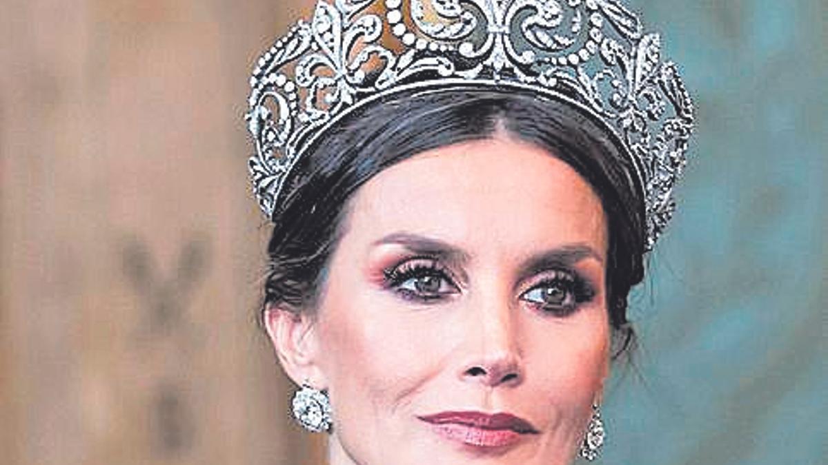 La Reina Letizia con la tiara Flor de Lis