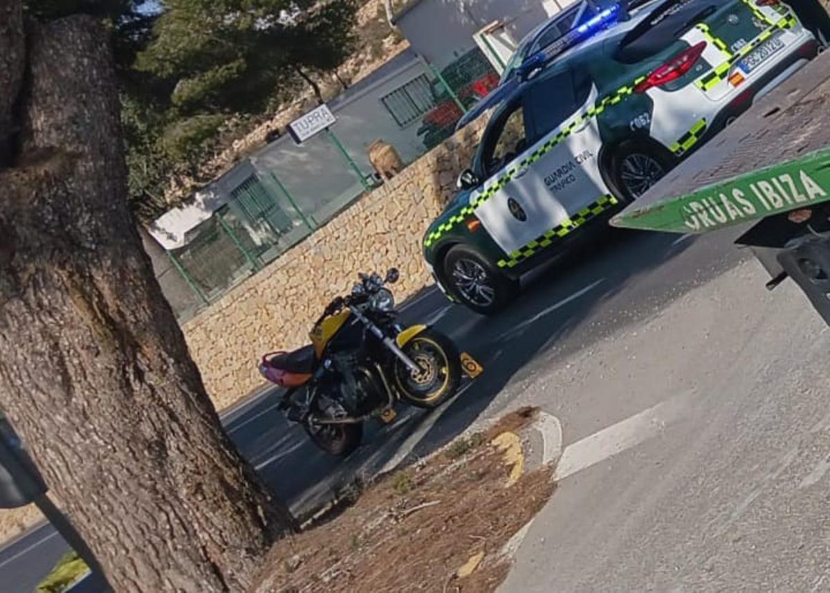 La moto implicada en el accidente