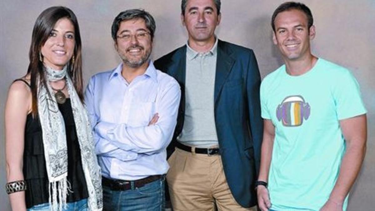 El equipo de deportes de la cadena SER, Laura Martínez, Juanma Ortega, Antonio Romero y Javier Hoyos.