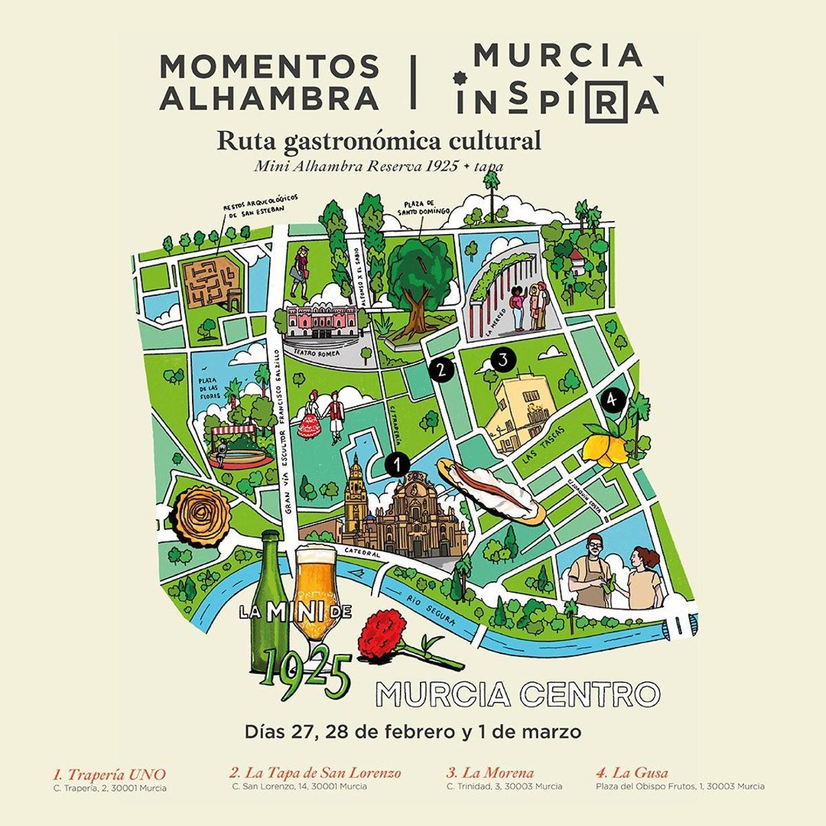 Para guiar a los participantes en este viaje de sabores y tradiciones, el ilustrador Eloy González ha creado un mapa ilustrado.