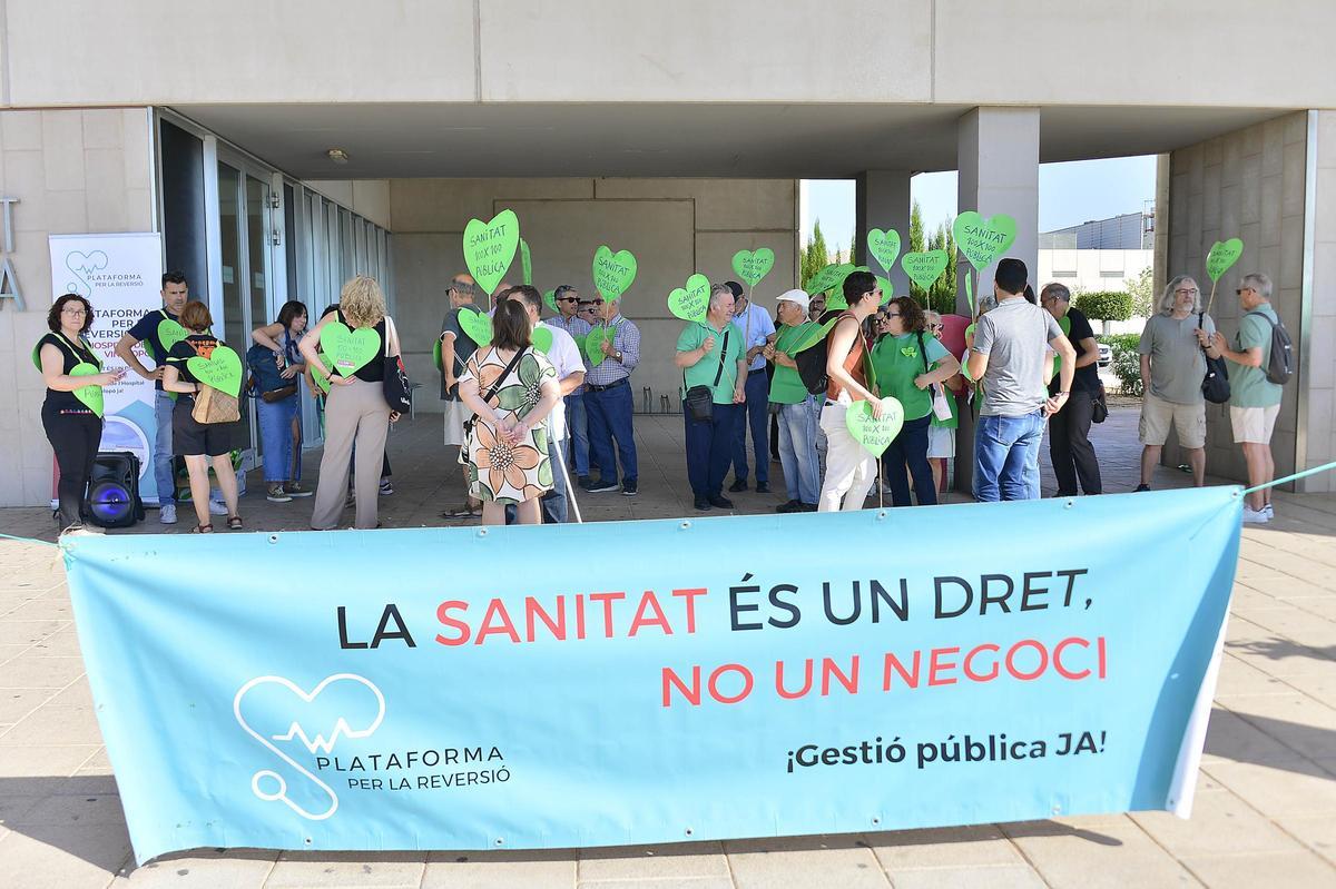 Una de las últimas protestas de la Plataforma por la Reversión del Hospital del Vinalopó en Elche