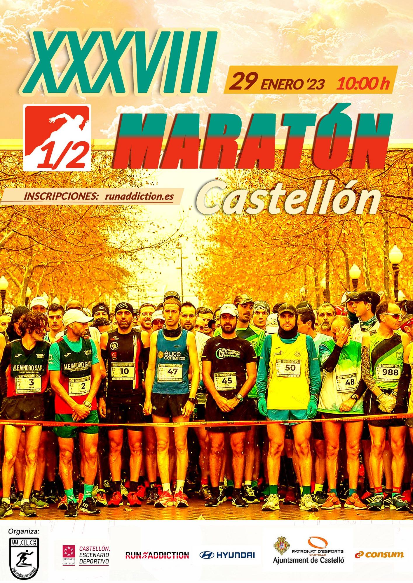 Cartel de la XXXVIII Mitja Marató de Castelló.