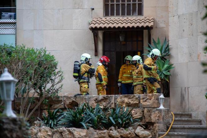 Incendio en el edificio Torremar de Palma al incendiarse un ordenador ...
