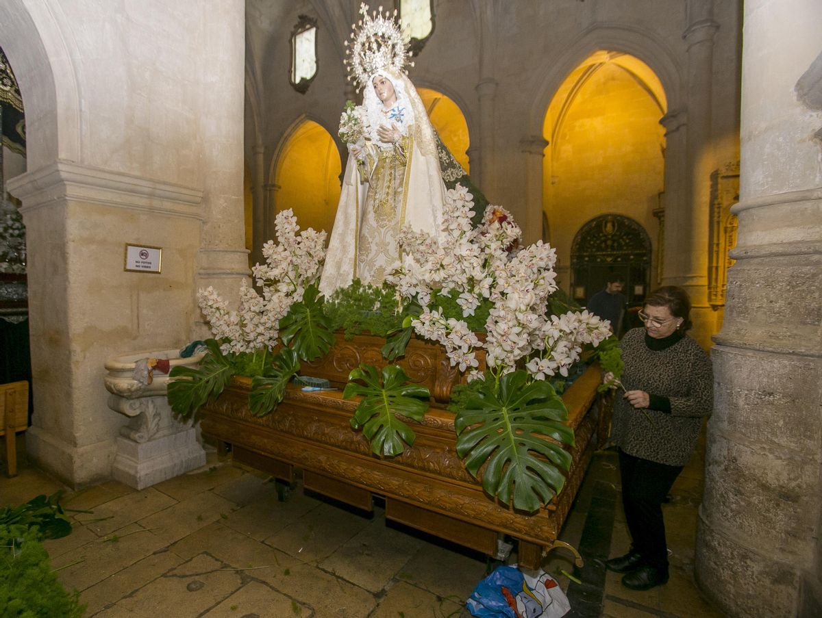 La réplica de la Virgen de la Alegría se bendice el Viernes Santo