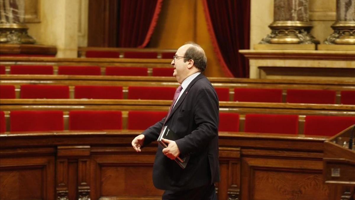 Miquel Iceta, en el Parlament
