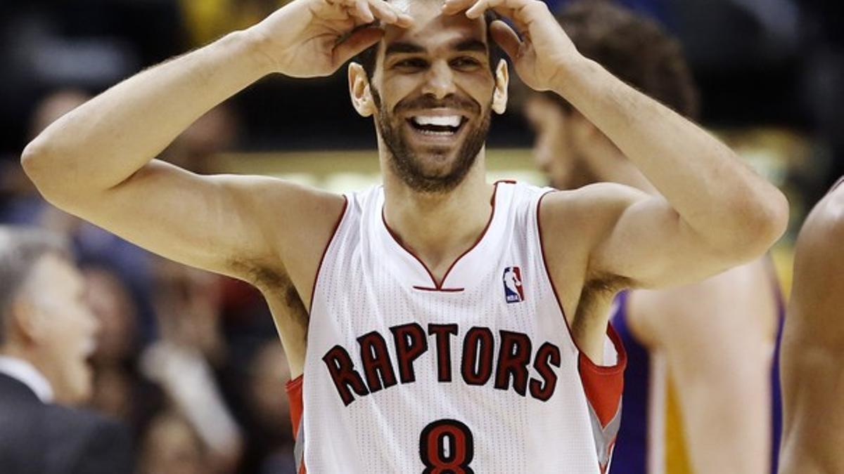 José Manuel Calderón, el pasado 20 de enero, durante el partido entre los Raptors y los Lakers.